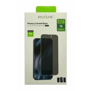 Folie de sticlă pentru iPhone 15 Pro, Rixus 9H, Privacy