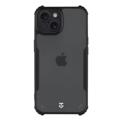 Husă Tactical Quantum Stealth pentru iPhone 15 - Transparent/Negru (Clear/Black)