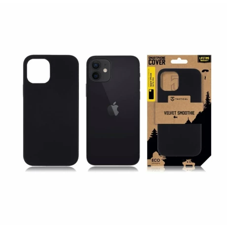 Husă Tactical Velvet Smoothie pentru iPhone 12/12 Pro - Negru (Asphalt)