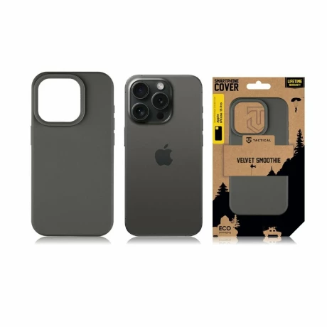 Husă Tactical Velvet Smoothie pentru iPhone 15 Pro - Gri (Bazooka)