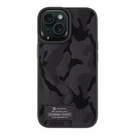 Husă Tactical Camo Troop pentru iPhone 14 Pro Max - Negru (Black)