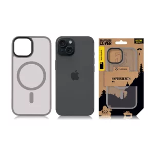 Husă Tactical MagForce (MagSafe) Hyperstealth pentru iPhone 15 - Gri (Light Grey)