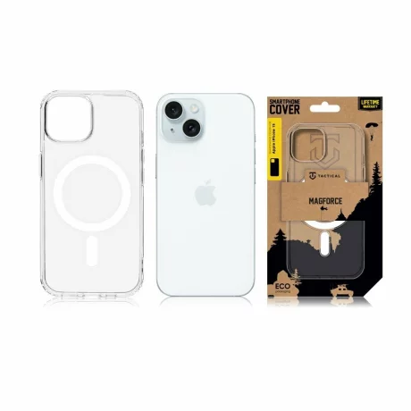 Husă Tactical MagForce (MagSafe) pentru iPhone 15 - Transparent (Clear)