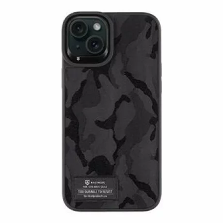 Husă Tactical Camo Troop pentru iPhone 15 Plus - Negru (Black)